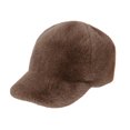 thumbnail image 2 of Joernso Plush Fuzzy Faux Fur Baseball Cap for Men Women, Fluffy Winter Warm Baseball Cap, Adjustable Unisex Curved Brim Hat for Cold Weather, 2 of 8