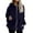 Navy, variant on Feancey Womens Plus Size Fuzzy Jackets Soft Plush Zip Up Hoodies Comfy Fleece Warm Winter Coats Solid Casual Hooded Jacket with Pockets Navy S