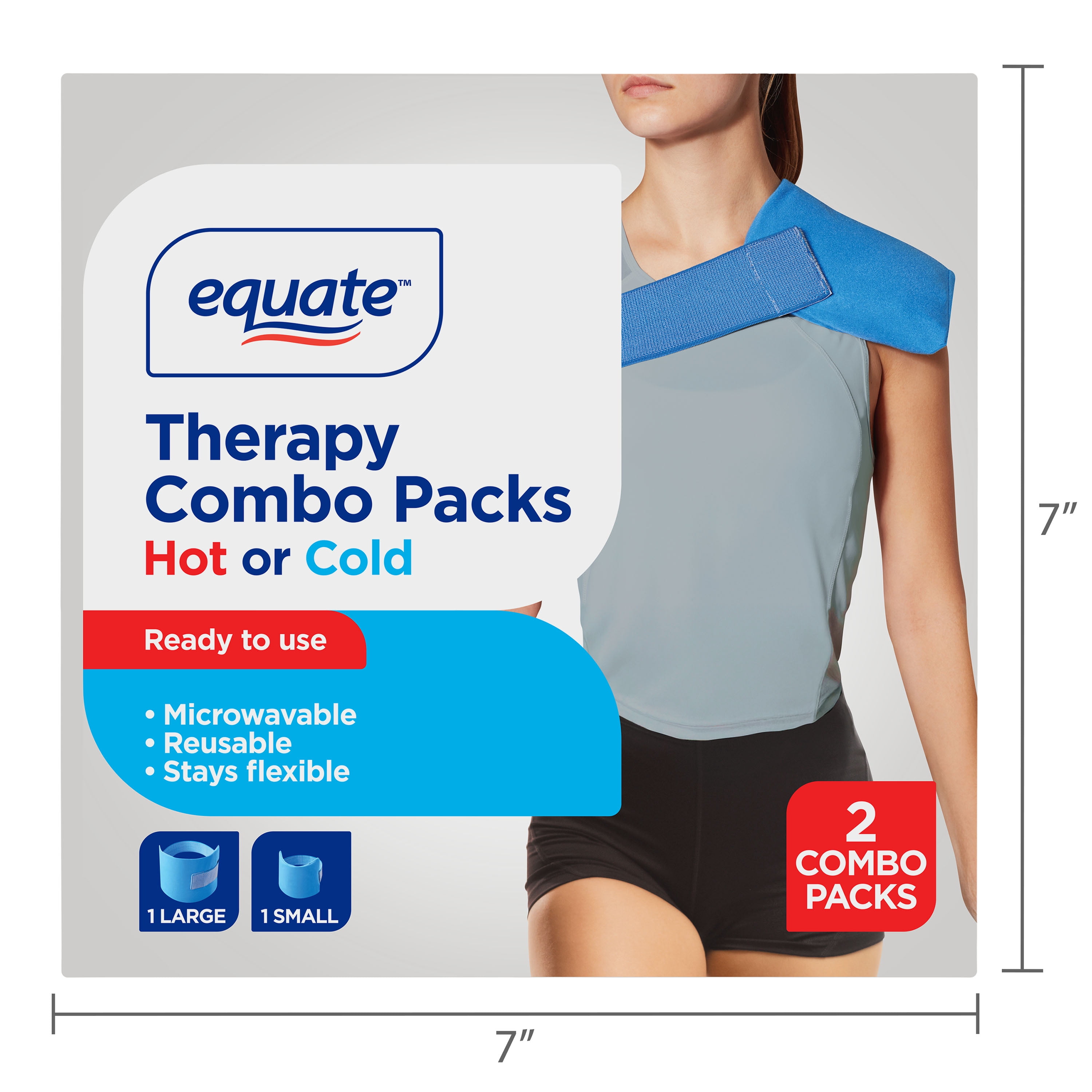 Equate Hot and Cold Therapy Combo Packs, 2 Count, Large and Small Sizes