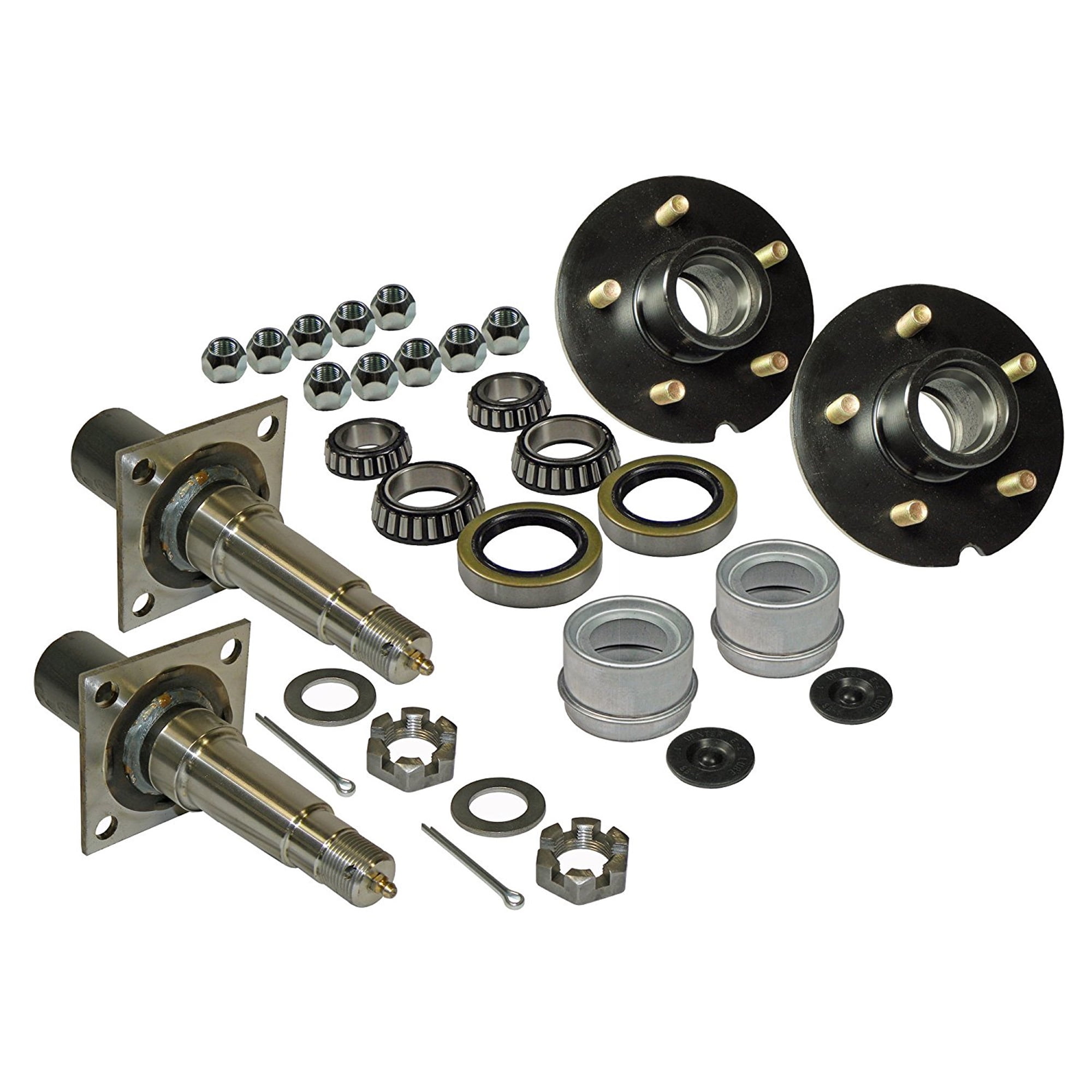 Rigid Hitch, Pair Of 5Bolt On 5 Inch Trailer Hub Assemblies Includes