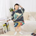 thumbnail image 6 of FORMRS Wearable Blanket Hoodie with Sleeves for Kids Cozy Flannel Sweatshirt, Evening Mountain Road, 6 of 7
