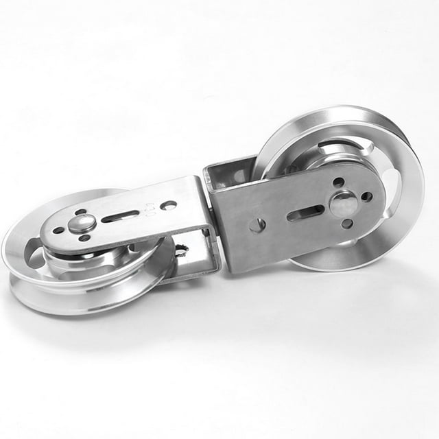 88mm Gym Pulley Double Wheel With U Mounting Bracket Fitness Equipment Accessory