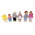 thumbnail image 1 of Gente de muñecas de madera 6Pcs de Miembros de Familia Artesanal Juguete para Niños Bebé MagiDeal Gente de muñecas de madera, 1 of 6