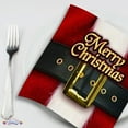 thumbnail image 6 of PMU Merry Christmas Santa Belt 13 Inch x 13 Inch Lunch Napkins (16/Pkg) Pkg/6, 6 of 7