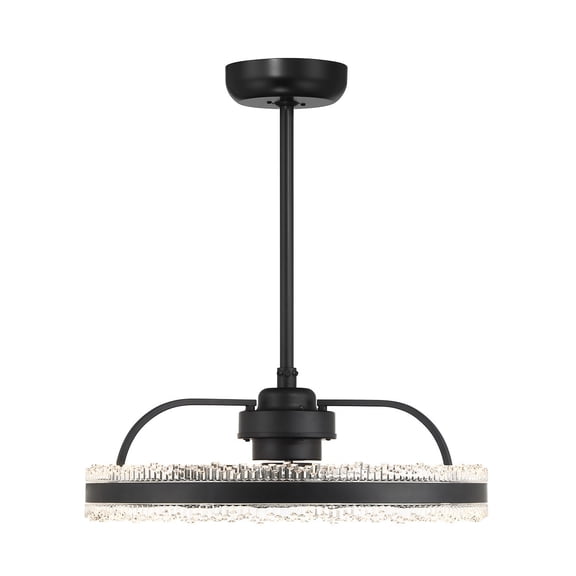 Matte Black LED Fandelier from the Corona Collection