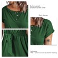 thumbnail image 3 of Vestido de manga corta Moda Casual Lavable a máquina Vestido de mujer transpirable y agradable para la piel para verano Verde M, 3 of 4