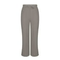 thumbnail image 4 of Sweatpants Womens Solid Color High Waist Wide Leg Pants With Pockets, 4 of 6