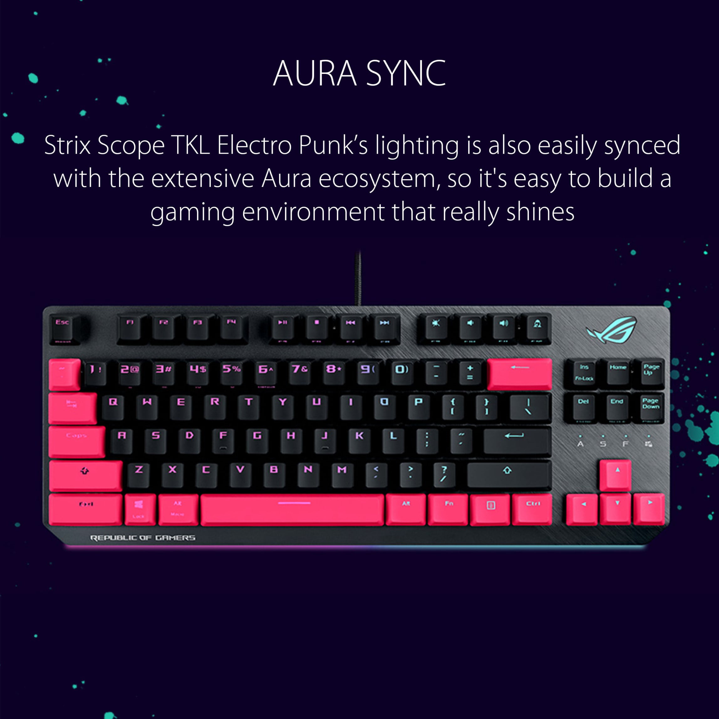 Asus ROG Strix Scope TKL Electro Punk Gaming Keyboard 