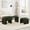 Dark Green / Teddy, variant on Set of 3 U-Shaped Modern Bench Teddy Ottoman Bench, Cream / Teddy