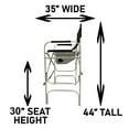 thumbnail image 3 of Voyager Tools Wide Body Tall Directors Chair Folding Light Weight Aluminum Frame with Extra-large Folding Tray and Storage Pouch Tall Travel Chair, 3 of 3