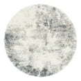 thumbnail image 3 of Unique Loom Soft Touch Shag Collection Area Rug - Kofi (5' 1" Round Pebble Gray/Ivory), 3 of 7