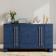 thumbnail image 2 of Hassch 60" Buffet Cabinet with Storage, Accent Cabinet with 4 Doors, Modern Coffee Bar Console Table with Adjustable Shelves for Living Room, Kitchen, Entryway, Antique Navy, 2 of 10