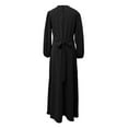 thumbnail image 5 of Elegant Long Sleeve Women'S Casual Dress With Belted Waist And Flowy Abaya Tunic Design Featuring Puff Sleeves, 5 of 5