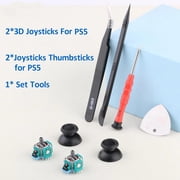 2 PCS Joysticks Replacement for PlayStation 5 Game Controller Joystick Replacement Analog Stick Replacement Module Potentiometer for PS5 Joystick Thumb Stick Replacement Part with Tools-Multicolor