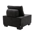 thumbnail image 3 of Modern Ottoman Chair, Accent Sofa Barrel Chairs, Modern Sofa Lounge Club Rectangular Chair for Living Room(Black), 3 of 8