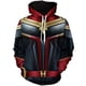 thumbnail image 4 of Disfraz de capitán Marvel Carol Danvers para hombre y mujer, Sudadera con capucha de Anime, chaqueta de Halloween, Top, 4 of 5