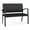 Adler-Castillo Black, variant on Newport Reception Waiting 2-Seat Loveseat / Black Steel / Dark Gray / Black