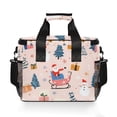 thumbnail image 7 of FORMRS Insulated Cooler Bag 24 Cans Capacity Soft Leakproof Lunch Box with Side Pockets, Blue Christmas Santa, 7 of 7
