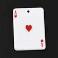 thumbnail image 2 of Printed Acrylic Pendants Rectangle with Playing Cards Pattern Ace of Hearts Red 36x25.5x2mm Hole: 1.8mm, 2 of 3