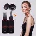 thumbnail image 4 of Halloween Fake Blood Makeup Kit,3-in-1 Liquid Spray and Scar Paste,Realistic Special Effects Face Paint for Horror Parties,Costume Decoration, 4 of 6