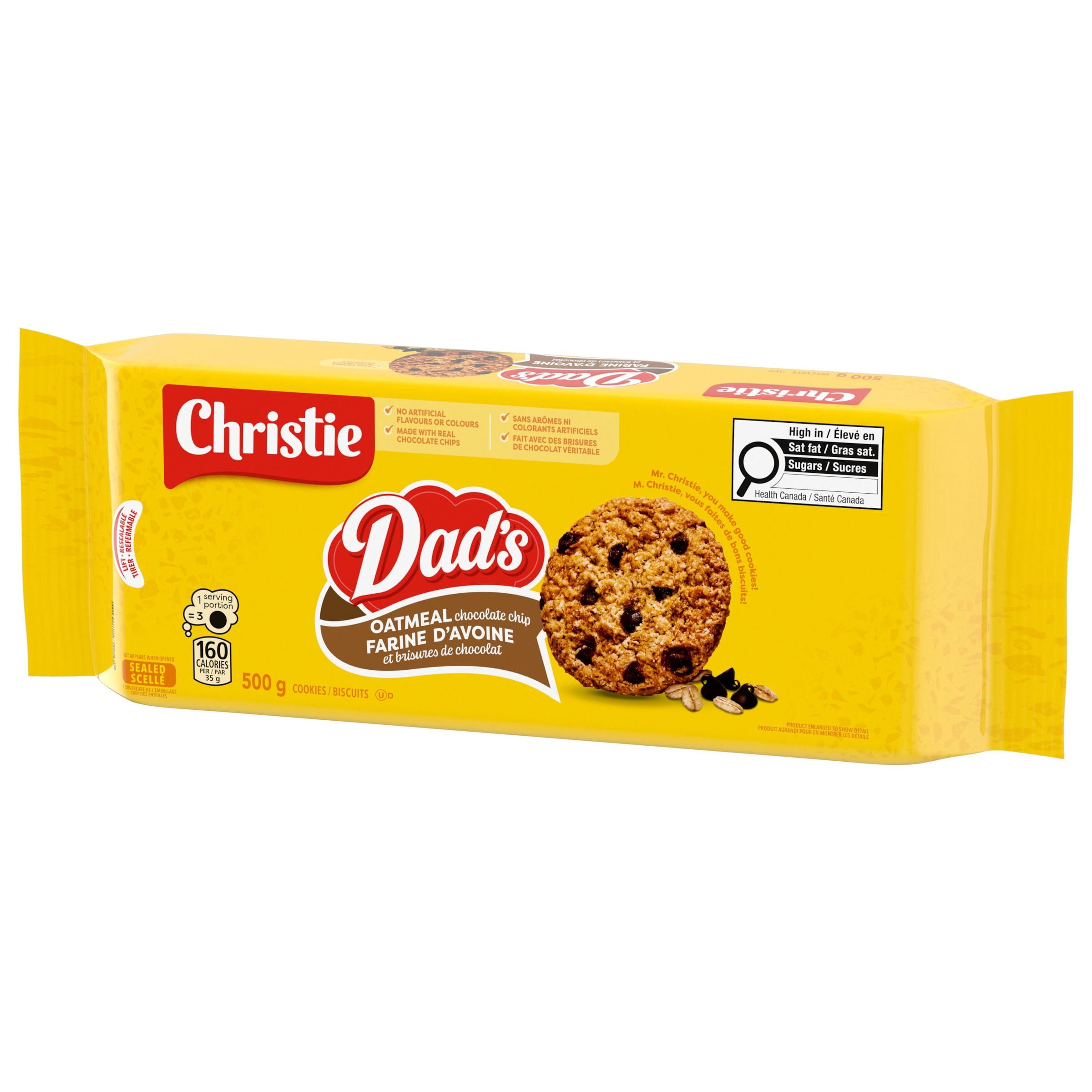 Biscuits Dad’s farine d’avoine et brisures de chocolat