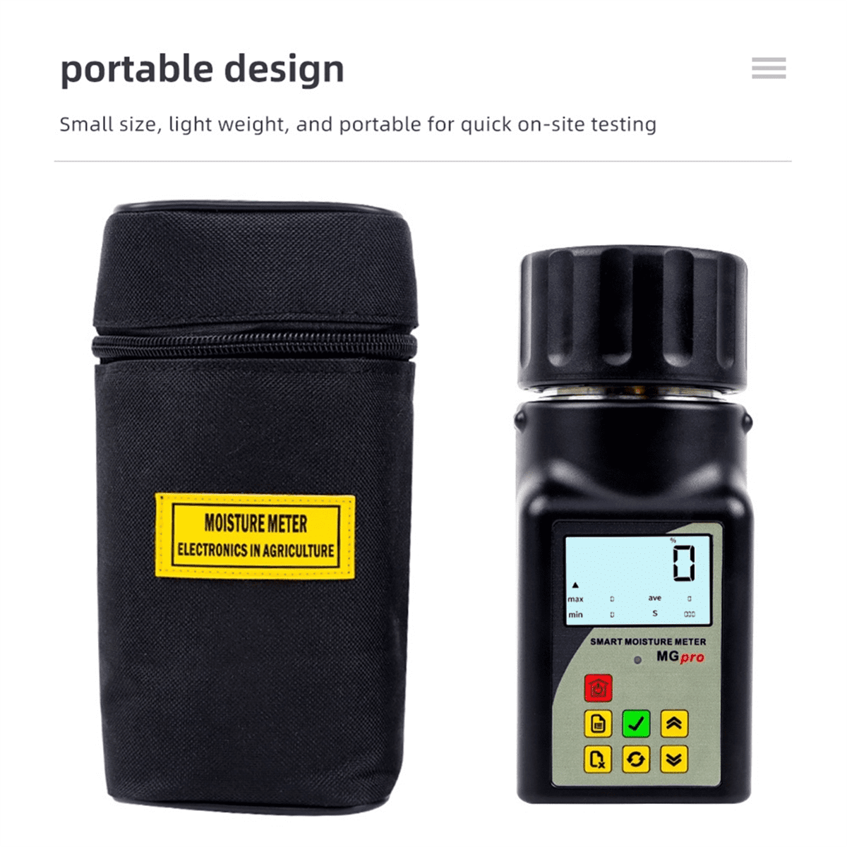 MG-Pro Smart Grain Moisture Meter for 25 Kinds Corn Rice Wheat Peanut Coffee Bean Seeds Pea Hygrometer Humidity Tester