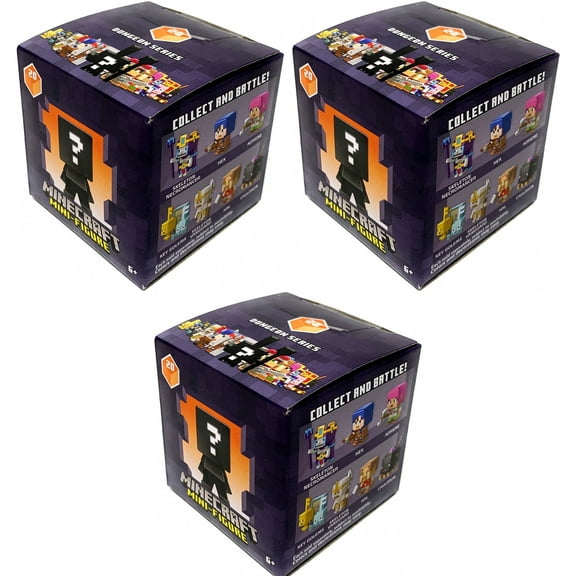Minecraft Dungeons Series 20 LOT of 3 Mystery Packs