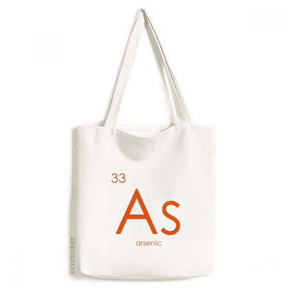 Chestry Elements Period Table Semetal Arsenic As Tote Canvas Bag Shopping Satchel Casual Handbag