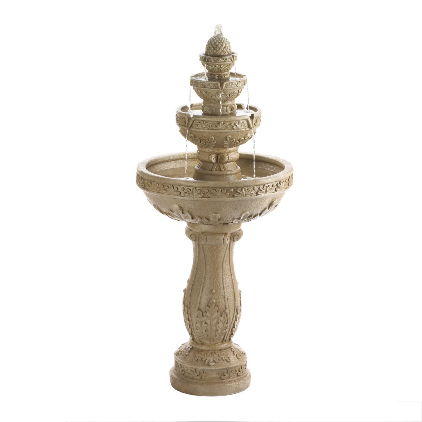 FourTier StoneLook Garden Water Fountain