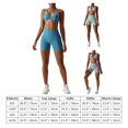 thumbnail image 5 of IBTOM CASTLE Workout Sets for Women 2 Piece Twist Front Halter Sports Bras High Waist Biker Shorts Exercise Gym Yoga Outfit White, 5 of 6