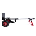 thumbnail image 2 of Heavy duty manual truck with double handles 330 lb steel trolley for moving heavy platform truck with 10 ", 2 of 9