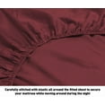 thumbnail image 2 of Luxurious Collection 1000 Thread Count 100% Cotton Bed Sheet Set (Twin XL, Burgundy), 2 of 3