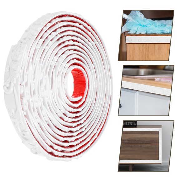 IDEANATEGRATE 1 Set Self-Adhesive Edging Trim for Wall Corner and Cabinet Edge Flexible 19.7x1in
