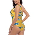 thumbnail image 4 of Goofa Shark Print Pattern Women's One Piece Swimsuits Tummy Control Bathing Suits Asymmetric One Shoulder Swimwear-XX-Large, 4 of 6