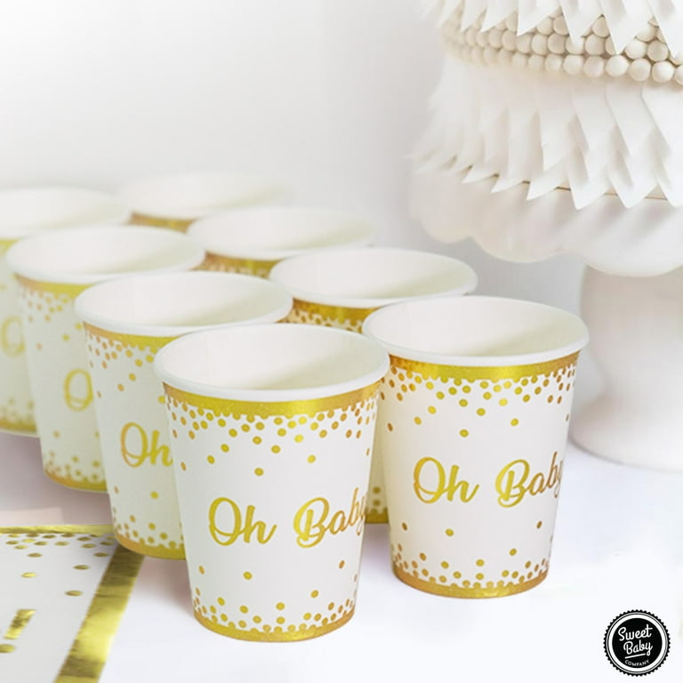 Oh Baby Shower Plates and Napkins for 24 Neutral for Boy or Girl