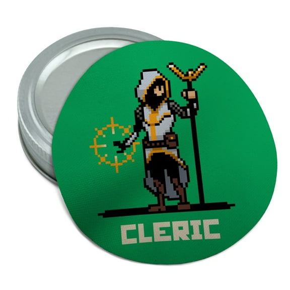 8-Bit Retro Pixel Cleric Priest Healer Games RPG Round Rubber Non-Slip Jar Gripper Lid Opener