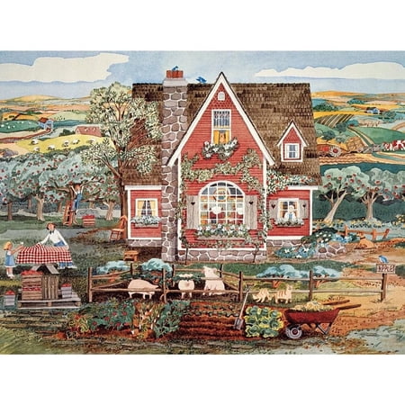 Apple Farm 500 Piece Jigsaw Puzzle for Adults - 18 x 24 by Dianna Schmidt