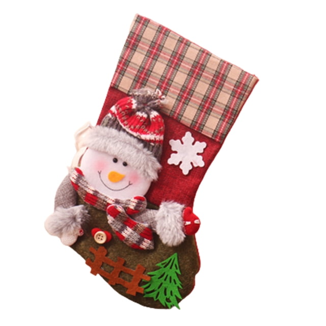 Christmas Decorations for the Home,Christmas Decorations for Tree Christmas Stocking, Santa, Snowman, Reindeer, Xmas Character with Faux Furs Cuff Christmas Decorations and Party Accessory