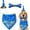 3PCs Blue Birthday Suit, variant on Dog Birthday Boy Bandana Hat Toy Set - Pet Party Supplies, Triangle Bibs With Cute Bone Scarf Accessories and Decoration for Large Doggy