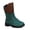 Green, variant on Fesfesfes Black Flats Women's Retro Elastic Ankle Boots Fashion Flat Heel Round Toe Flat Heeled Calf Boot 6.5(38)