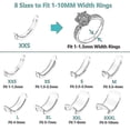 thumbnail image 2 of 8 Sizes Silicone Invisible Clear Ring Size Adjuster Resizer Loose Rings Reducer Ring Sizer Fit Any Rings Jewelry Tools, 2 of 5