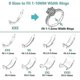 thumbnail image 2 of 8 Sizes Silicone Invisible Clear Ring Size Adjuster Resizer Loose Rings Reducer Ring Sizer Fit Any Rings Jewelry Tools, 2 of 5