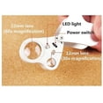 thumbnail image 4 of LED Double-Multiple Magnifying Microscope Portable Heart-Shaped Jewelry Magnifier 6Pcs, 4 of 5