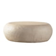 thumbnail image 5 of Noble House Zerra Mid-Century Round MgO Coffee Table, Vintage Faux Stone Centre Table, Living Room, Amber, 5 of 9