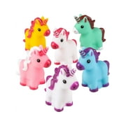 Lot of 12 Rubber Unicorns 2" Bath and Pool Squirt Toys Party Favors