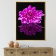 thumbnail image 2 of Designart 'Single Purple Chrysanthemum Flower On Black Reflection' Traditional Framed Canvas Wall Art Print, 2 of 5