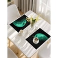 thumbnail image 5 of Green Fruit Placemats Set of 12, Modern Minimalist Decor Black Background Placemats for Dining Table, Place Mats for Kitchen Tabletop, Waterproof Wipeable Dining Table Mats Set, 5 of 9