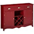 thumbnail image 3 of Kings Brand Furniture Buffet Serveur Console avec Rangement pour Vin, Fini Rouge, 3 of 9