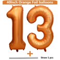 thumbnail image 2 of Globo numérico LVMOQIQIU 13 naranjas de 40 pulgadas + 31 globos, 2 of 6