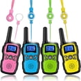 thumbnail image 1 of Walkie Talkies Wishouse M8 para niños, paquete de 4 unidades, largo alcance, 1 of 9